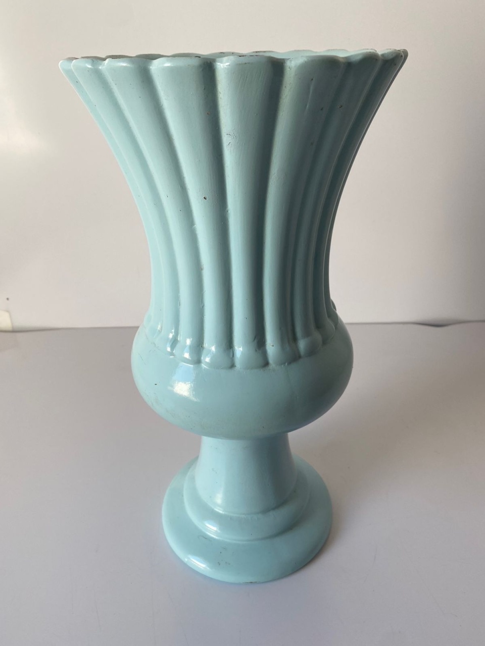 Vaso Alto Tulipa G Az Cl 19X37Cm - Beck Decorações