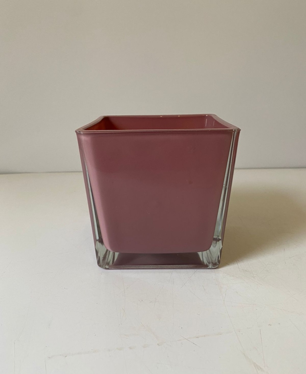 Vaso de Vidro Rosê G 15X14Cm - Beck Decorações