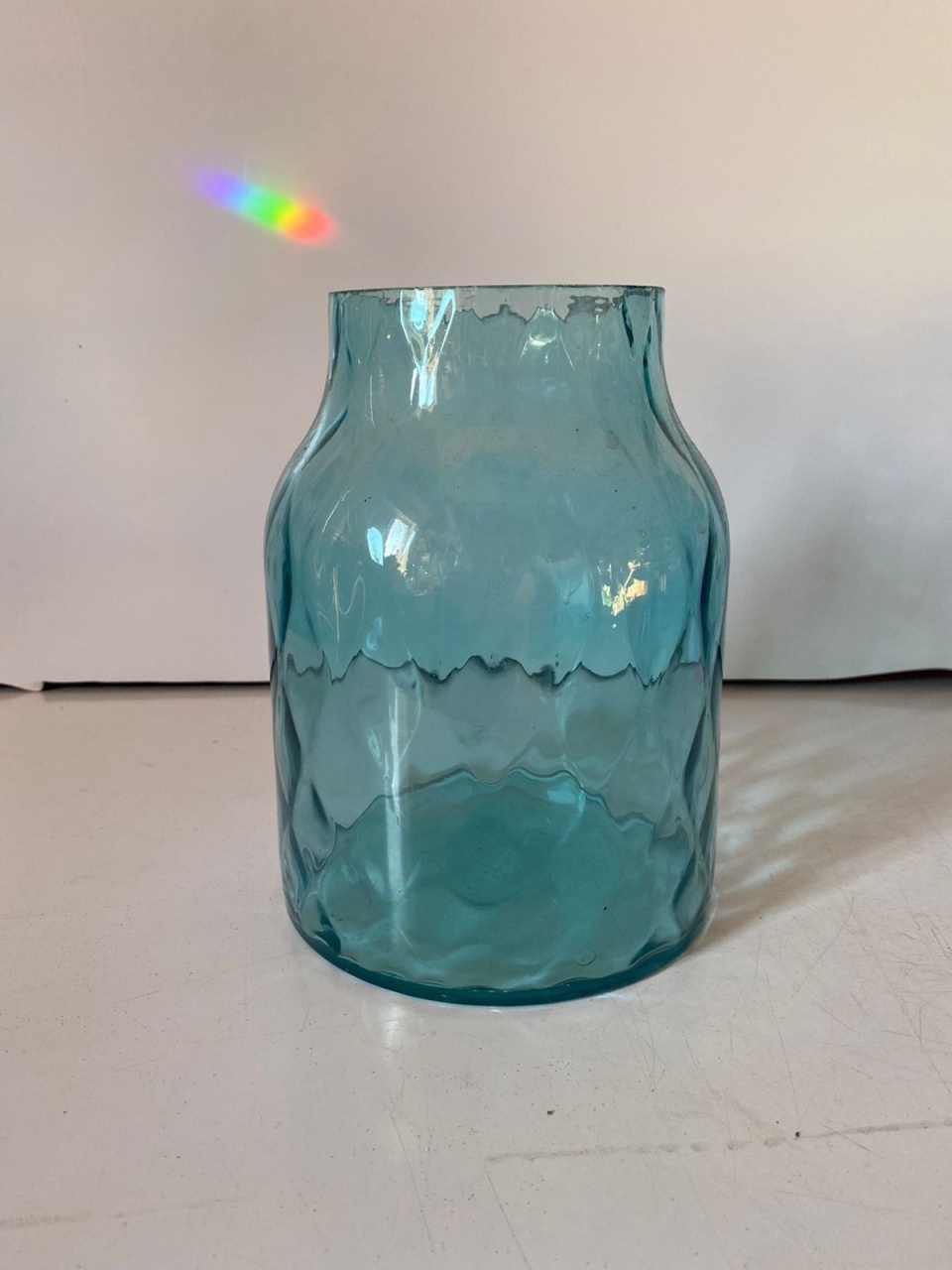 Vaso Cristal Galão Az 10X20Cm - Beck Decorações
