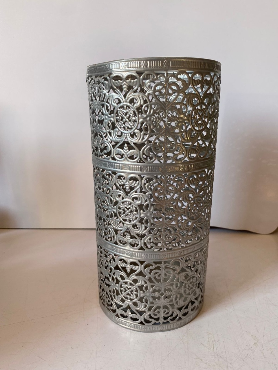Vaso Mosaico Prata 12X24Cm - Beck Decorações