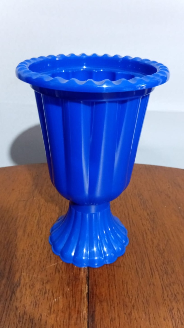 Vaso Slim Pl Riscado Azul Royal - Beck Decorações