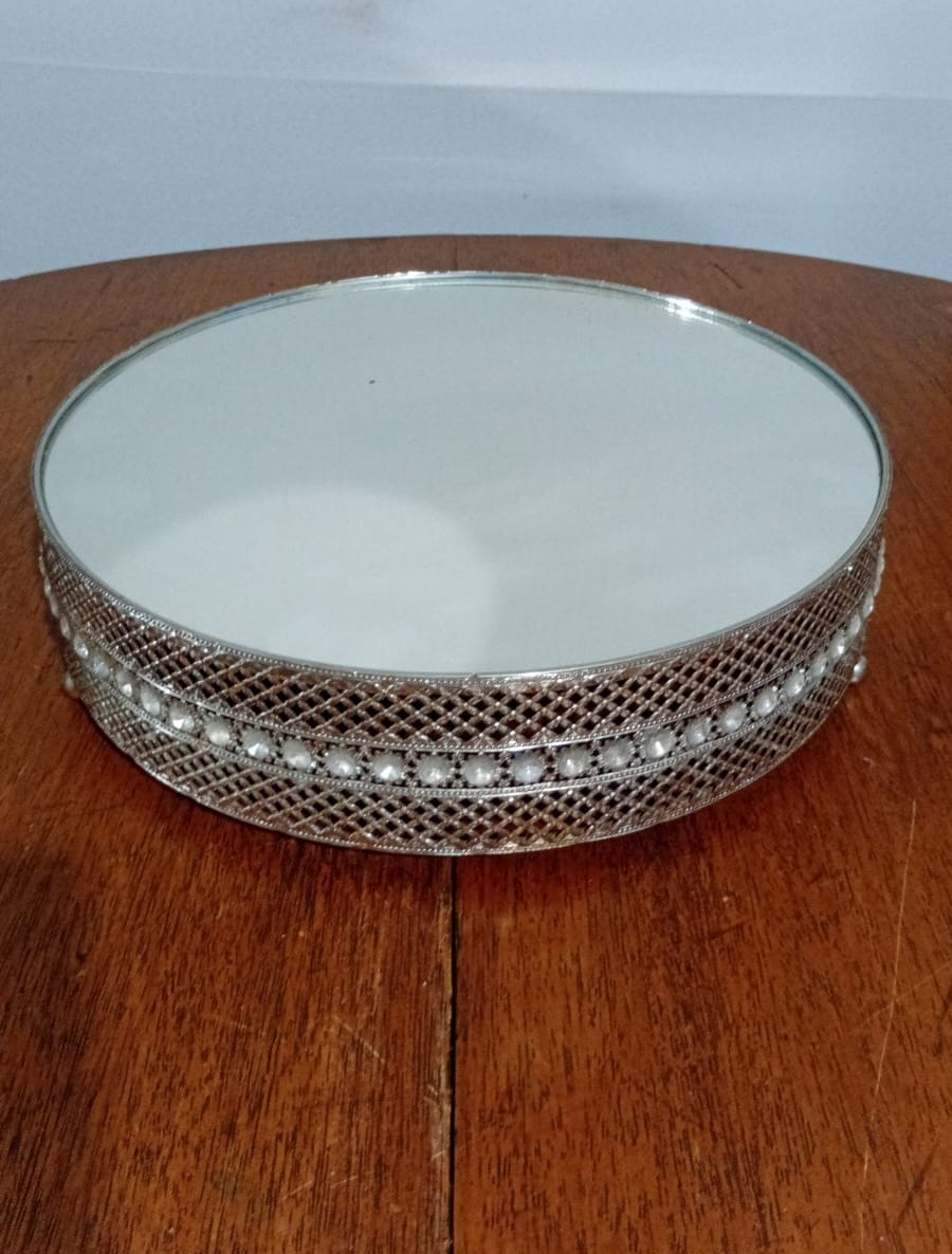 Boleira Esp. Cristal Prt 25X6,5Cm - Beck Decorações