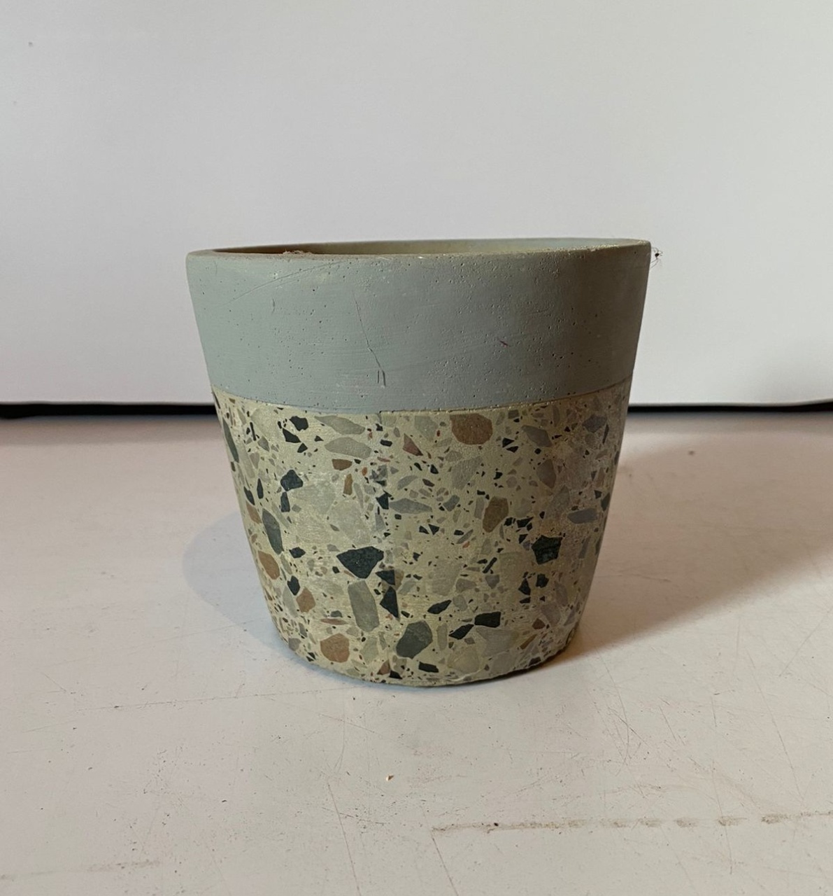 Vaso Cimento Mosaico P 10,5X12Cm - Beck Decorações