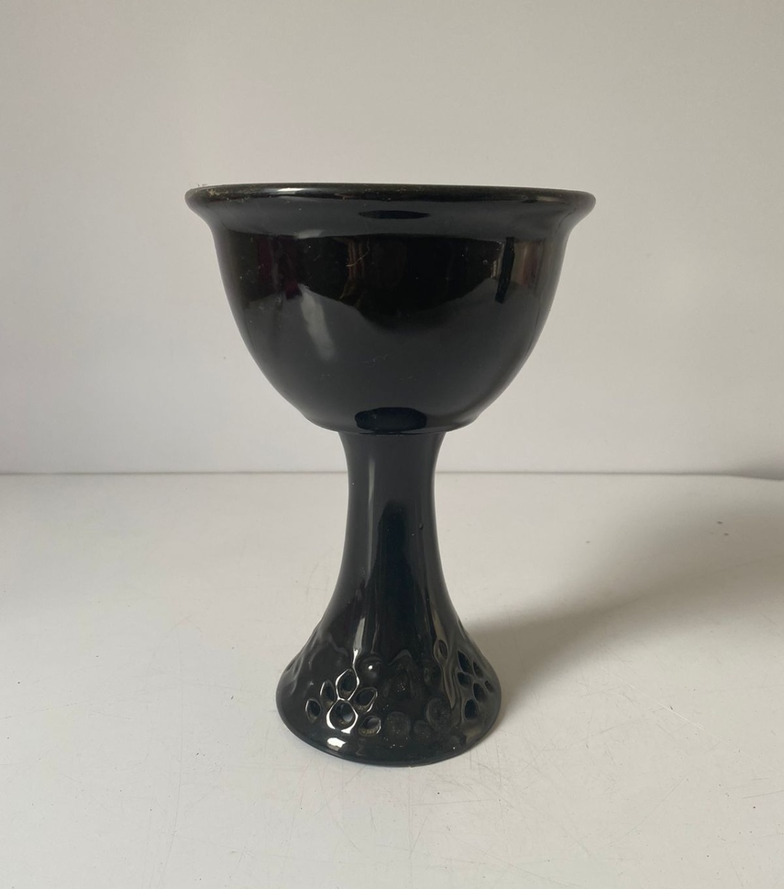 Vaso Taça Cerâmica Pr 20X13Cm - Beck Decorações