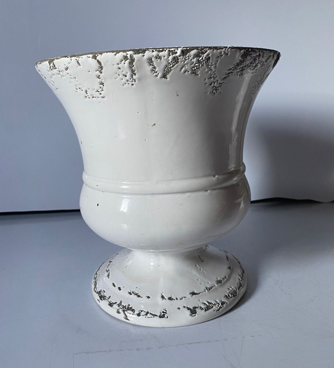 Vaso Craquelê Br M 23X23Cm - Beck Decorações