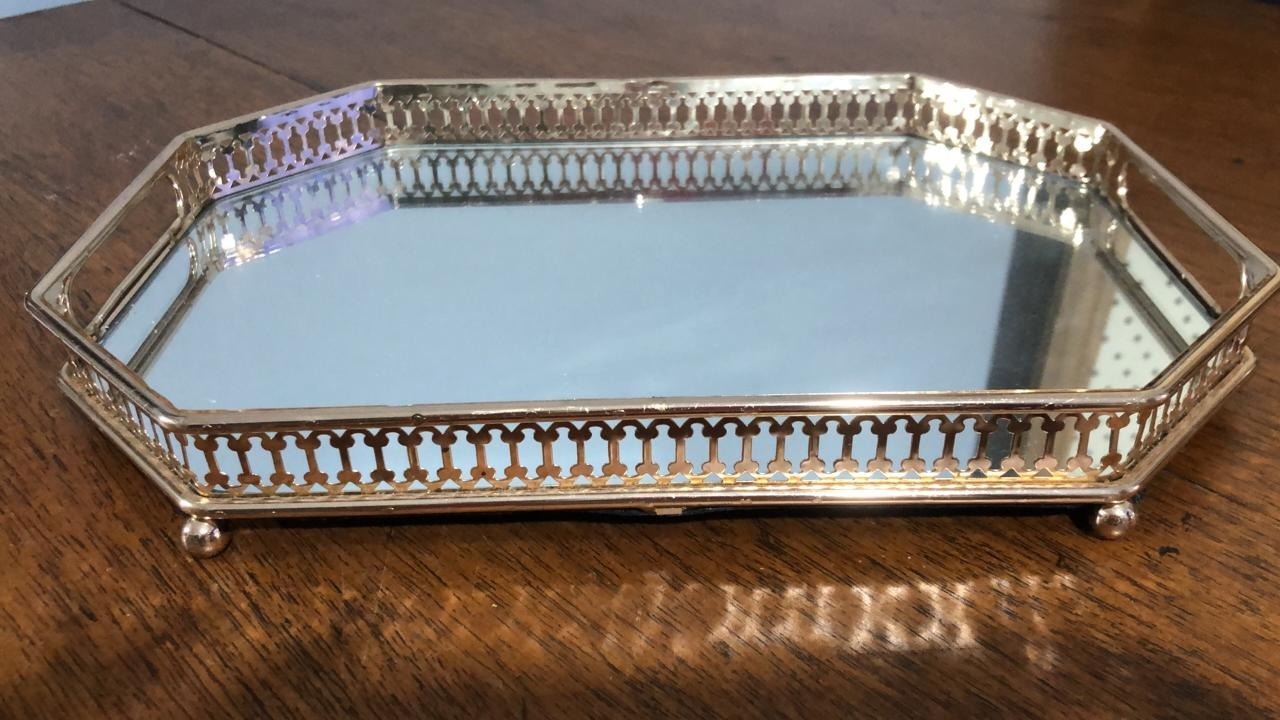 Bandeja Sextavada Esp. Dou 35,5X25Cm - Beck Decorações