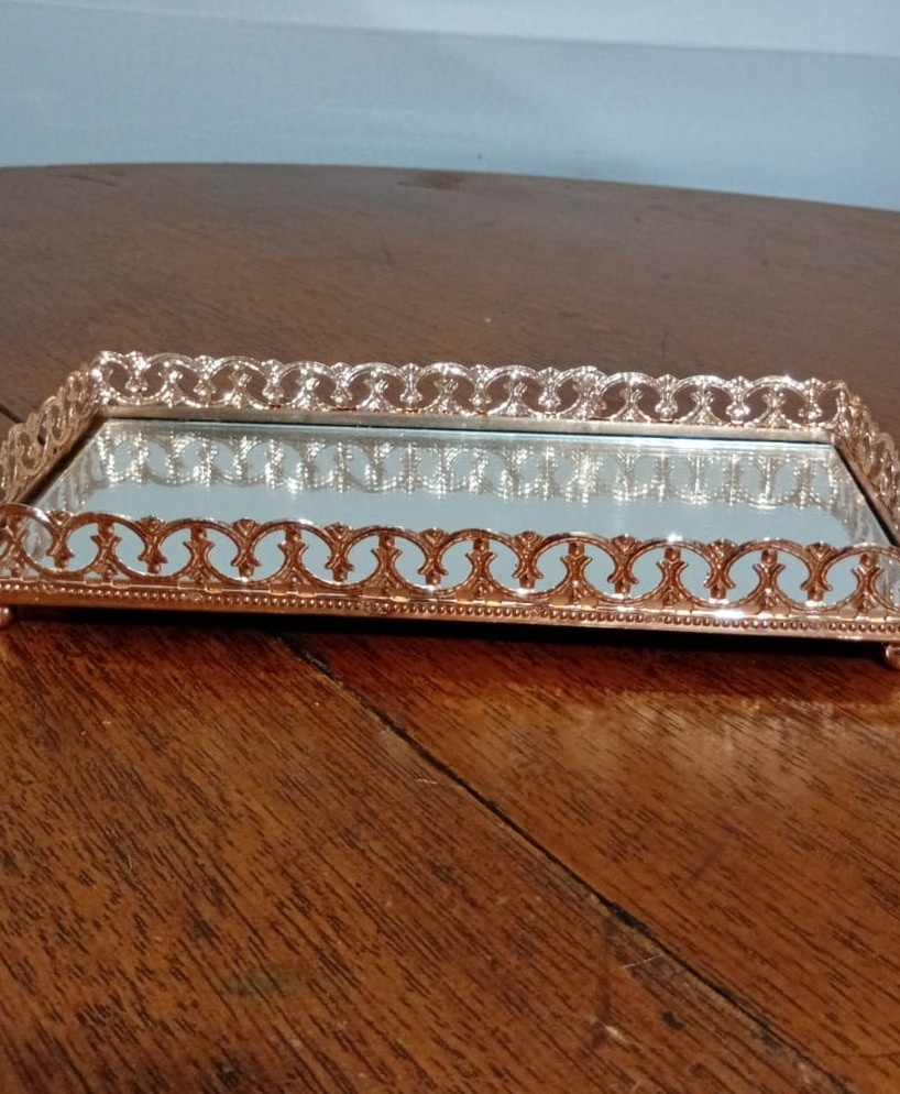 Bandeja Esp. Rosê 20X10Cm - Beck Decorações