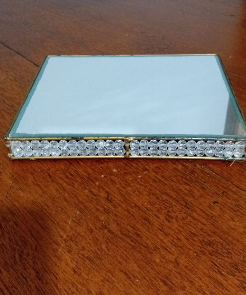 Bandeja Esp. Reta Cristal Dou 25X20Cm - Beck Decorações