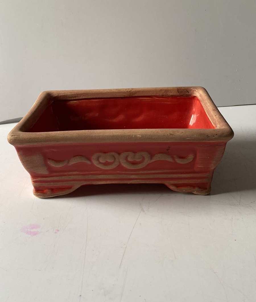 Bandeja Floreira Vermelha P 22X15,5X8Cm - Beck Decorações