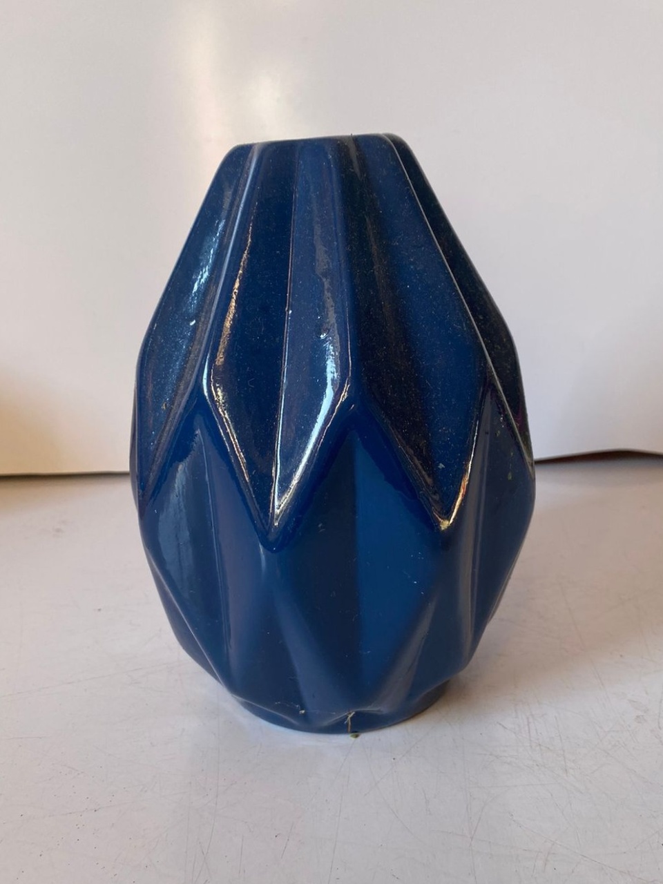 Vaso Diamante Az Esc 5X20Cm - Beck Decorações