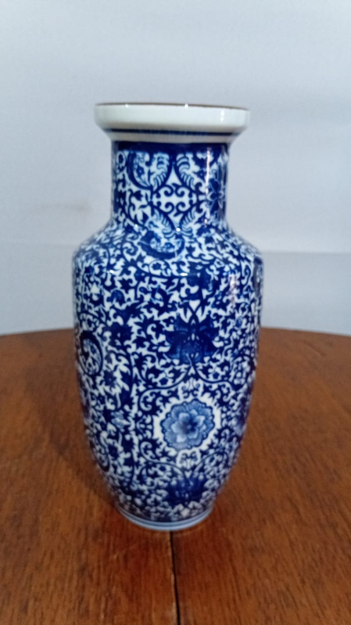 Vaso Português Gordo Az 7,5X24Cmcm - Beck Decorações