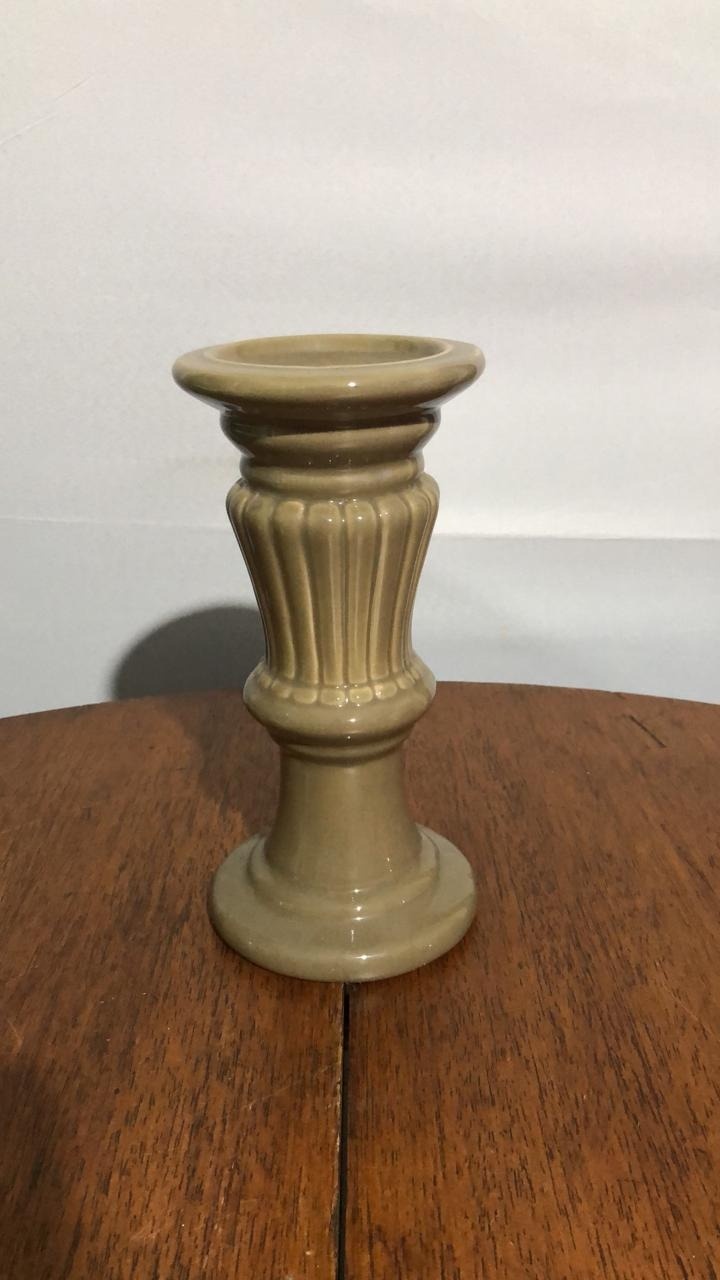 Castiçal P/ Vela Vd 11,5X23Cm - Beck Decorações