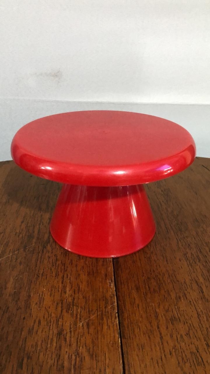 Boleira/Doce Cone Vermelho Pl M 22,5X11Cm - Beck Decorações