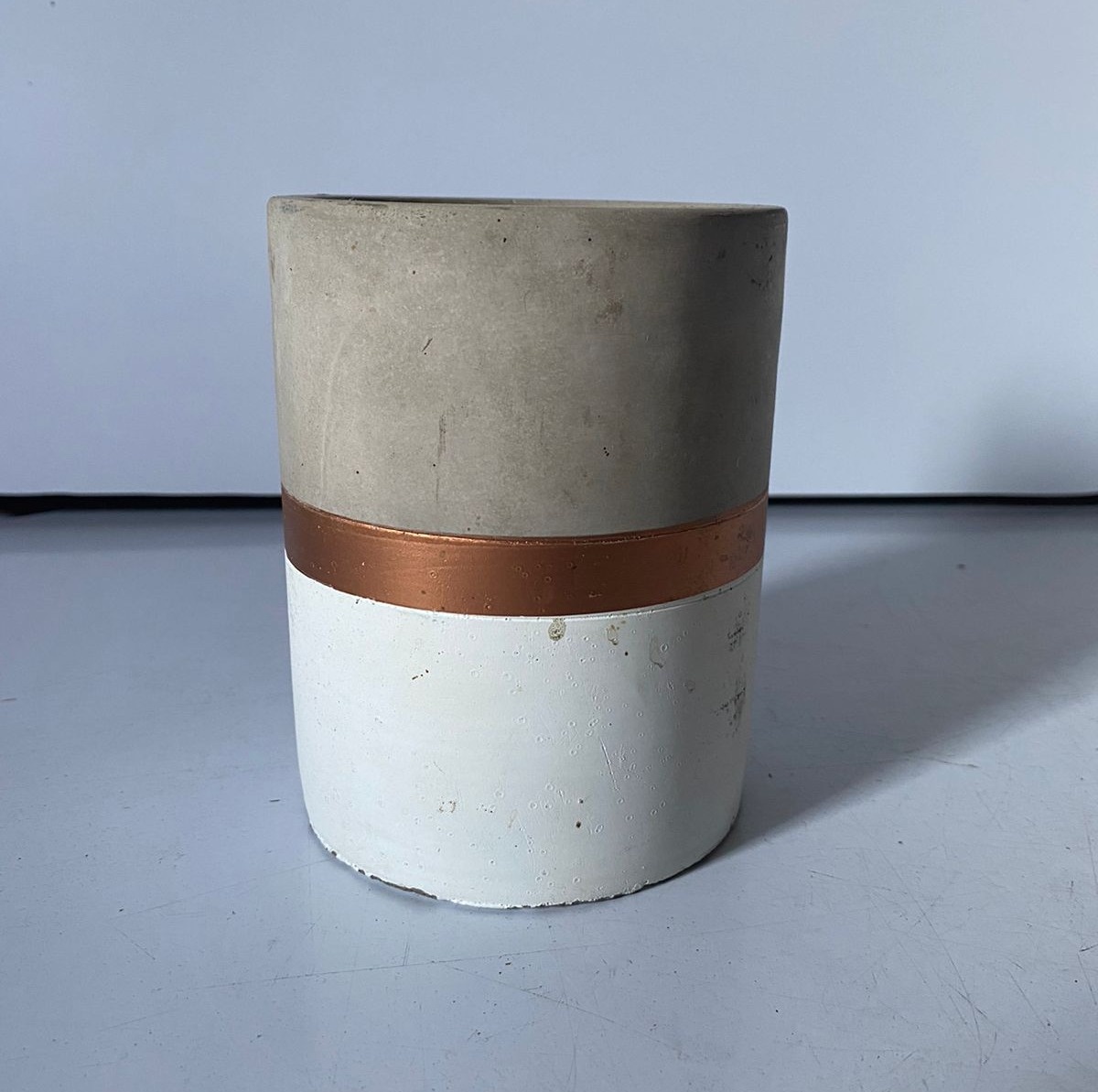 Vaso de Cimento C/ Br P 10X13Cm - Beck Decorações