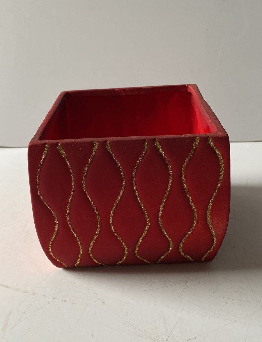 Vaso Natal Vermelho 12,5X10Cm - Beck Decorações