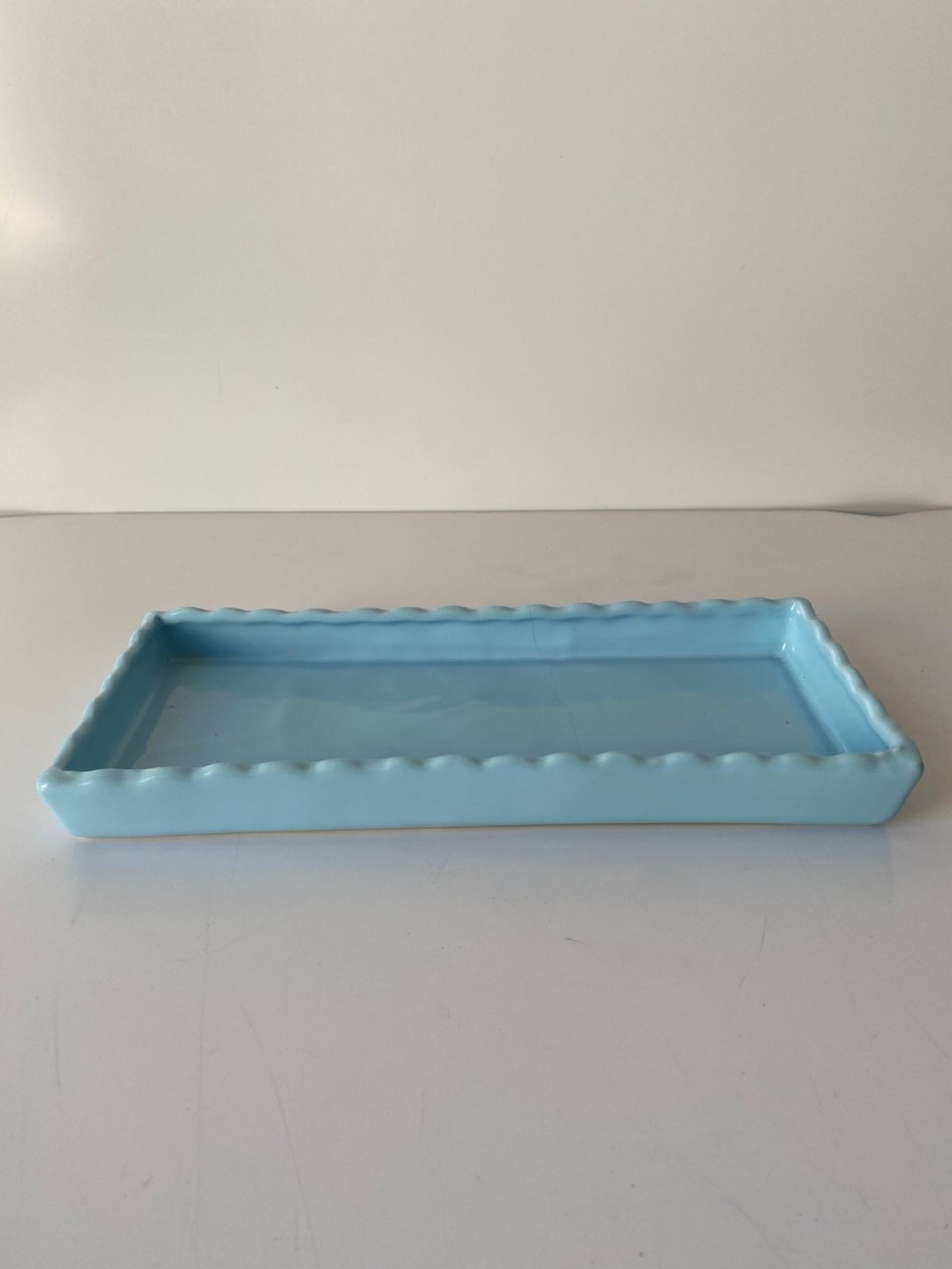 Bandeja Ret. M Az Cl 13,5X22,5Cm - Beck Decorações