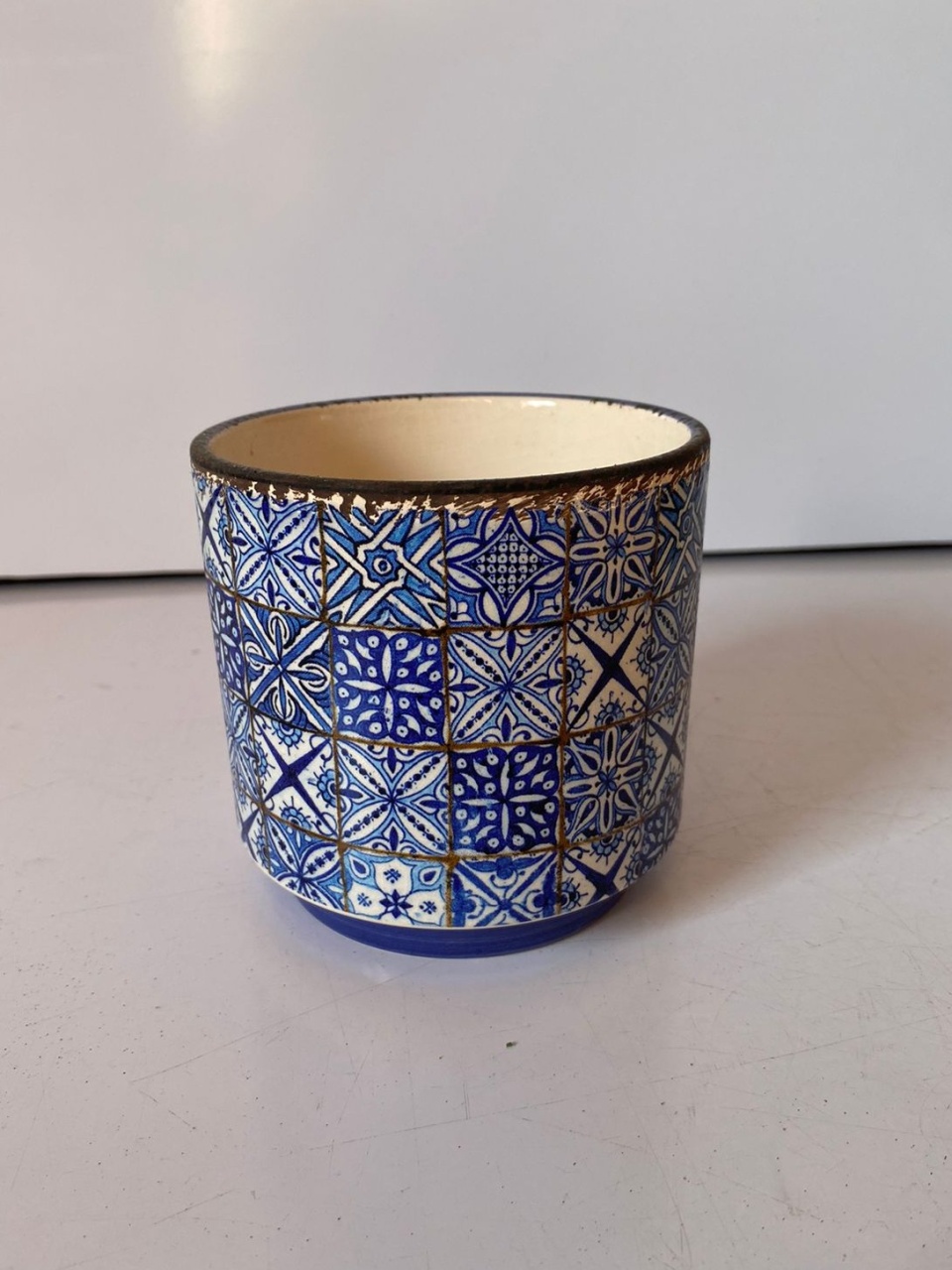 Vaso Português M Az 13X11Cm - Beck Decorações