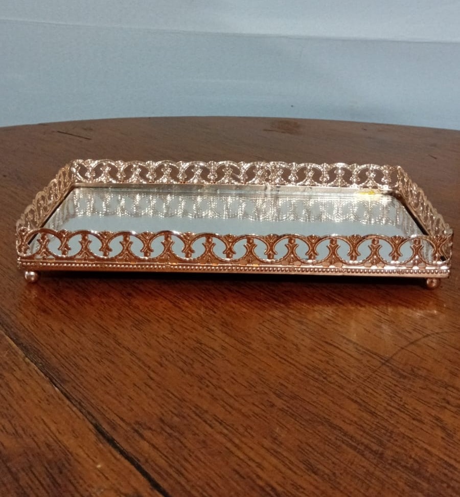 Bandeja Esp. Rosê 20,5X10,5Cm - Beck Decorações