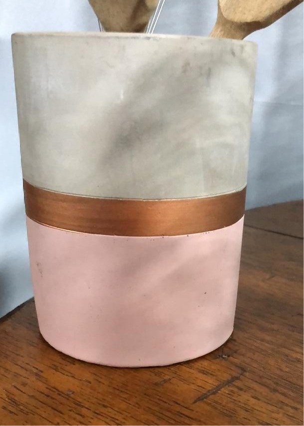 Vaso de Cimento C/ Rs P 10X13Cm - Beck Decorações