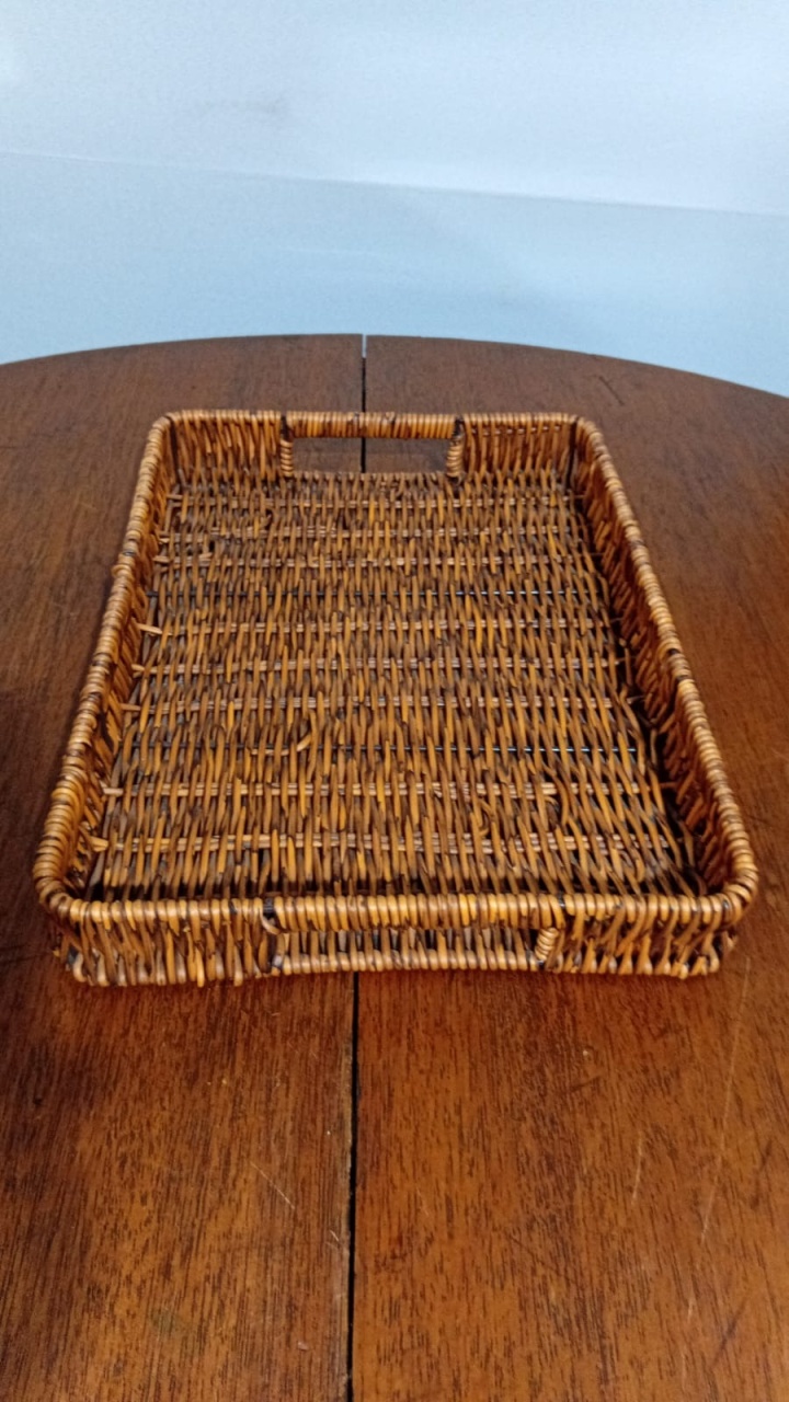 Bandeja Sisal Ret. 35X25X4Cm - Beck Decorações