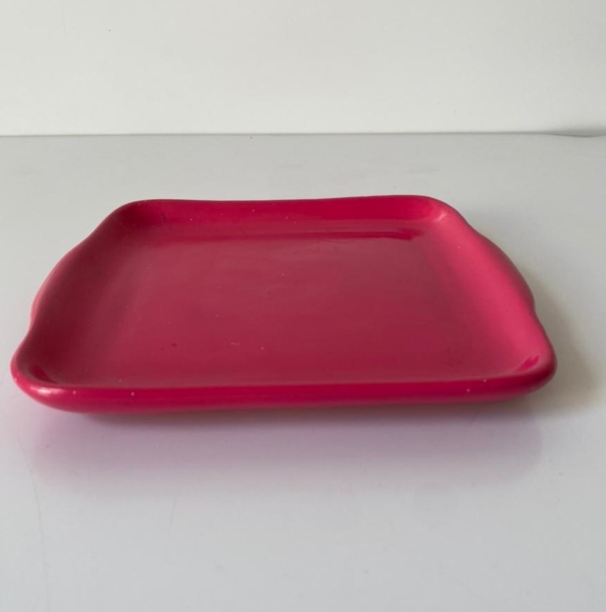 Bandeja Bx Ret. Lisa Pk 21X19X2Cm - Beck Decorações