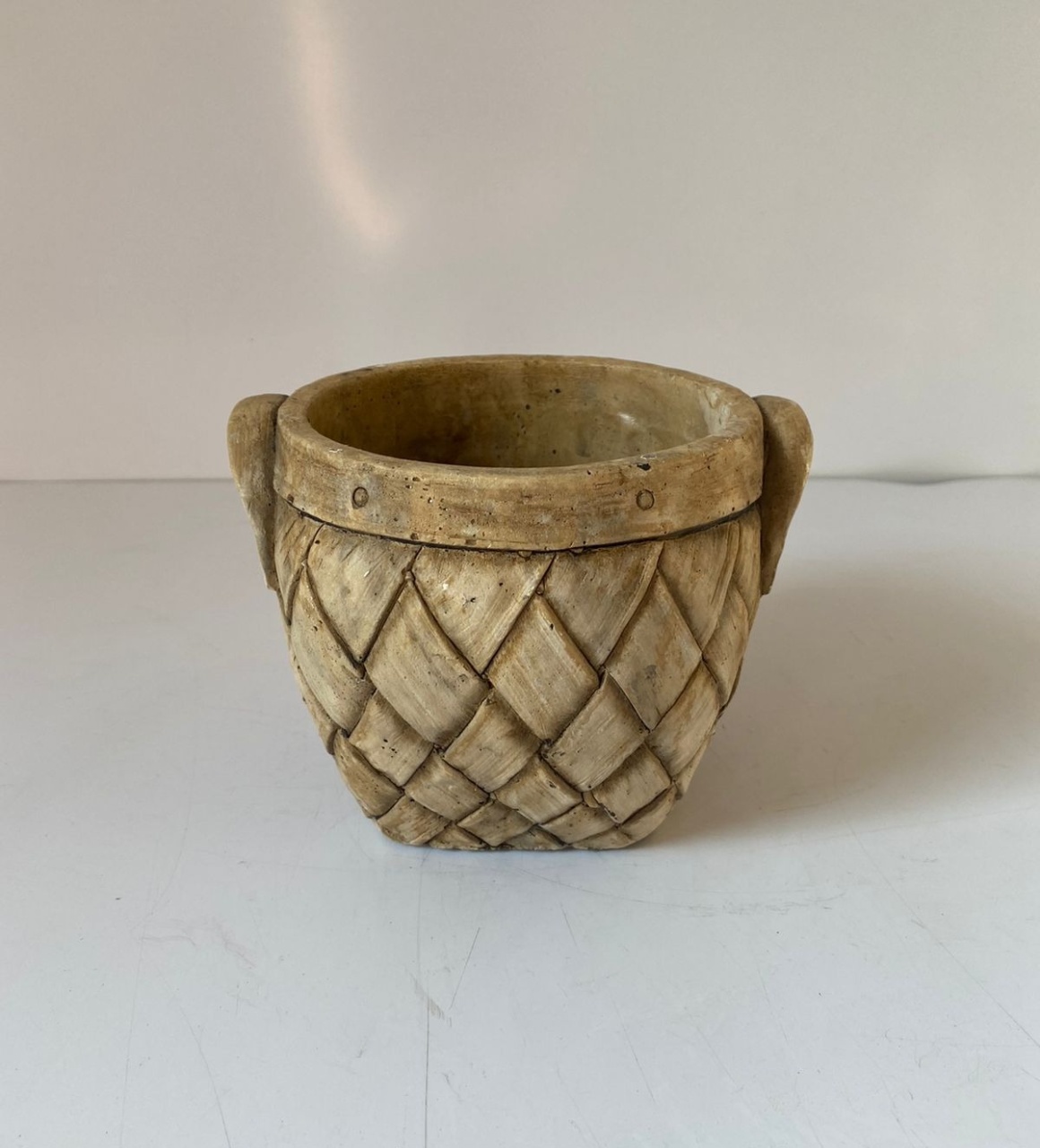 Vaso Cerâmica Cesto P 17X14Cm - Beck Decorações