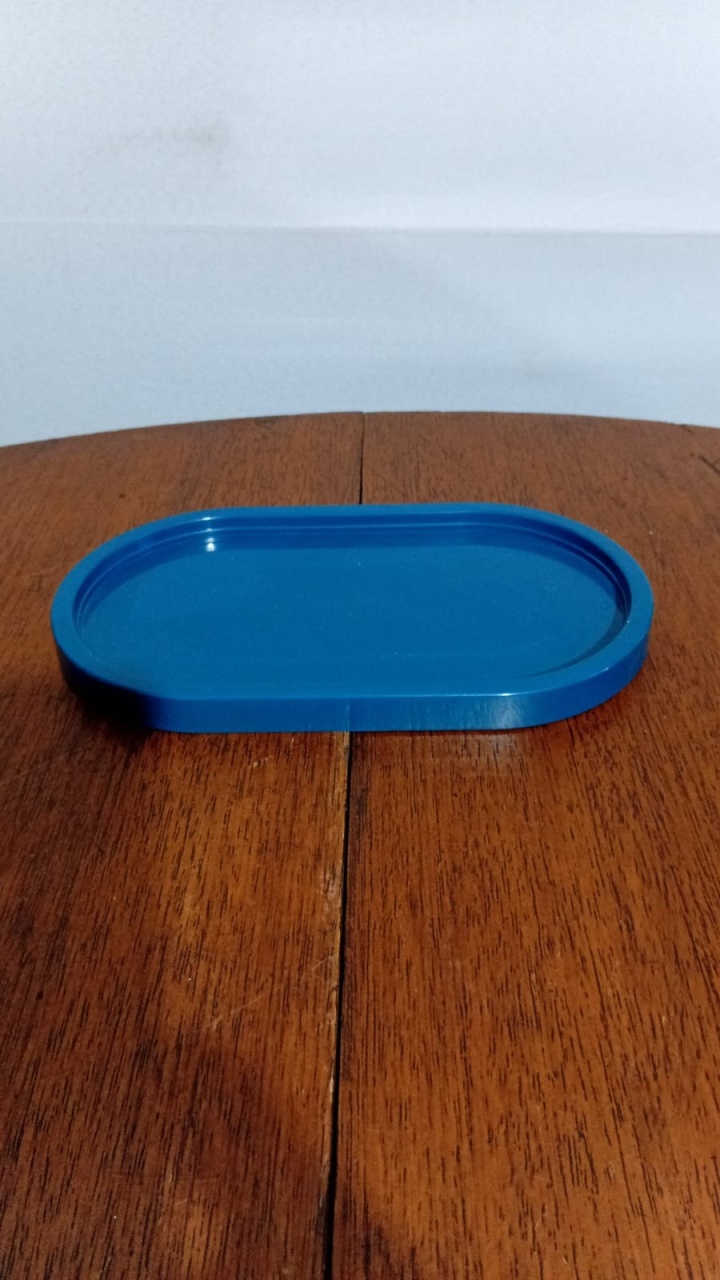 Bandeja Rasteira Pl Petróleo 22,5X13Cm - Beck Decorações