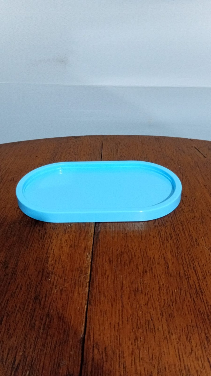 Bandeja Rasteira Pl Claro 22,5X13Cm - Beck Decorações
