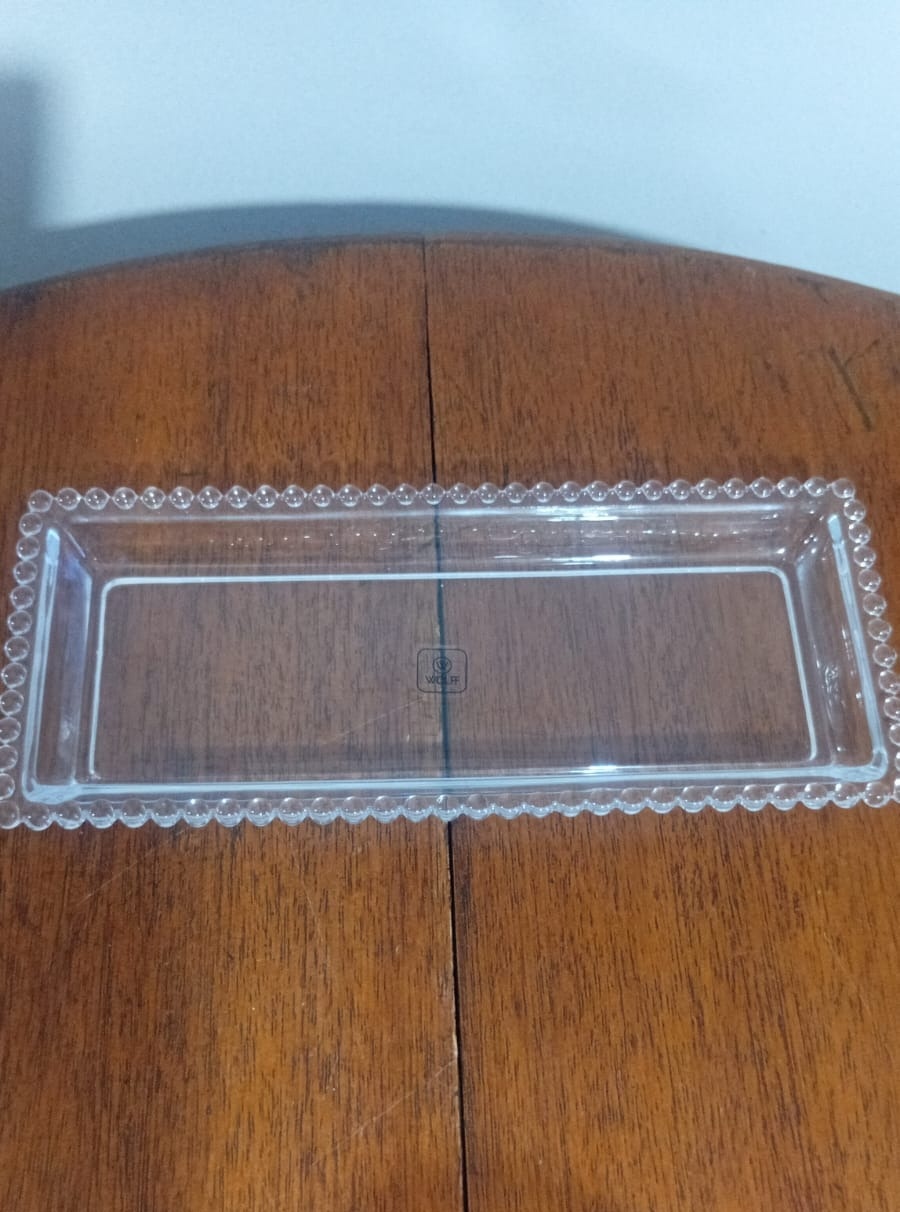 Bandeja Ret. Bolinha 13X20Cm - Beck Decorações