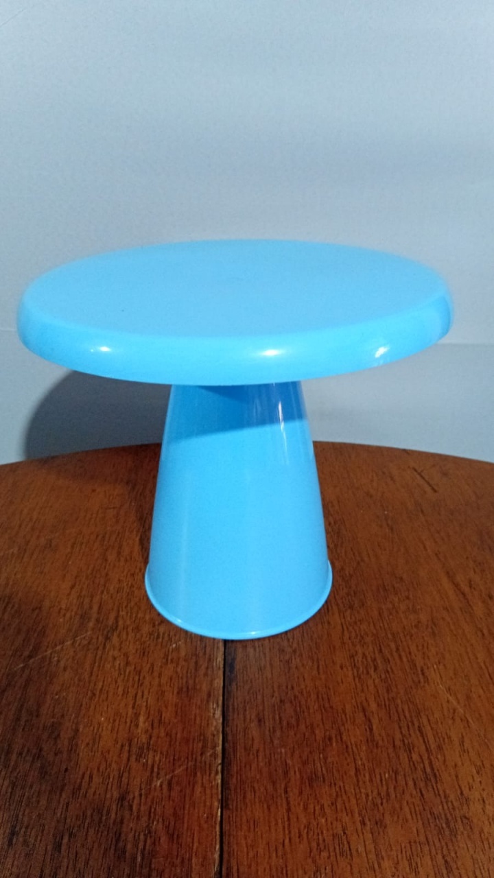 Boleira/Doce Cone Pl G Az Cl 22,5X20Cm - Beck Decorações