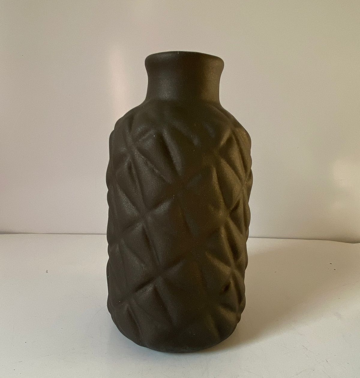 Vaso Garrafa Triangular Pr 6,5X24Cm - Beck Decorações