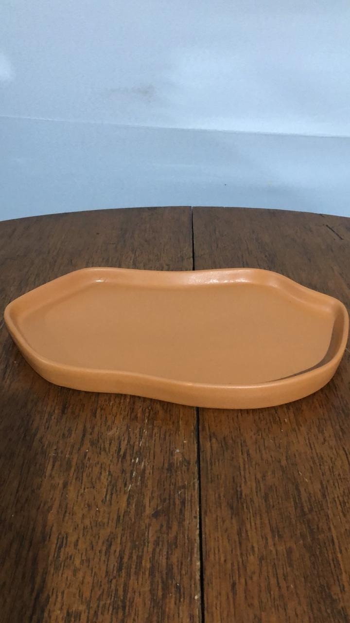 Bandeja Cerâmica Terr 22X17X2,5Cm - Beck Decorações