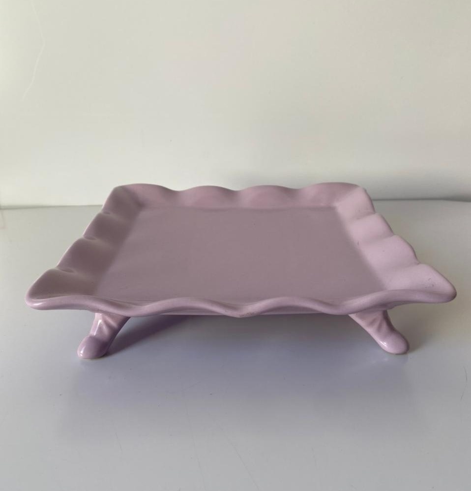 Bandeja Abaulada C/ Pé G 18X6Cm - Beck Decorações