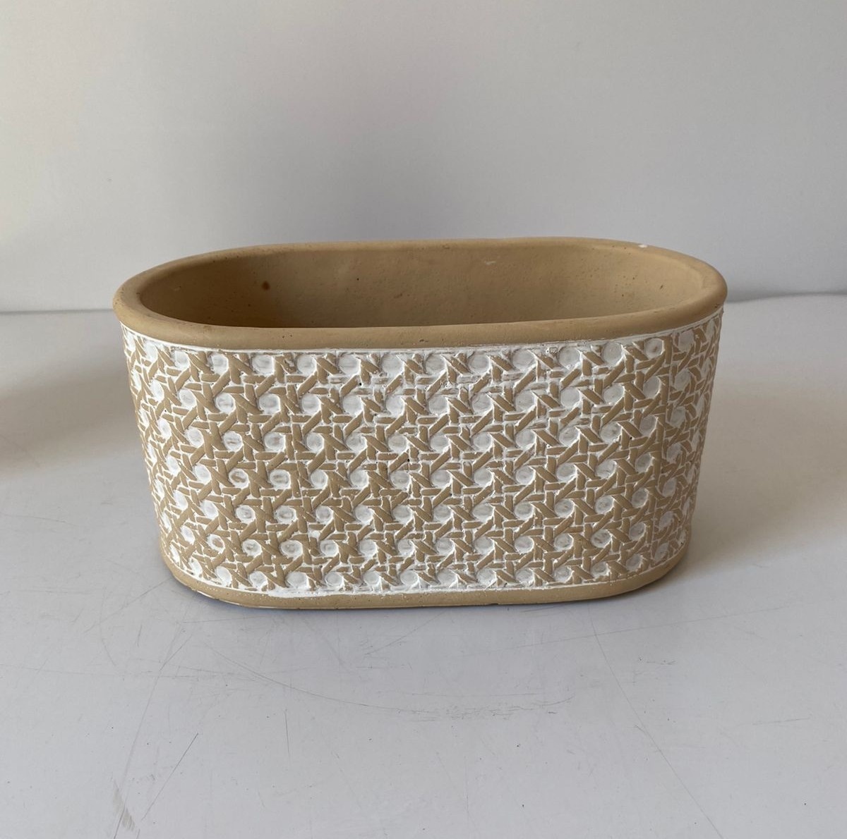 Vaso Ret. Porcelana Telado Bg 20X10Cm - Beck Decorações