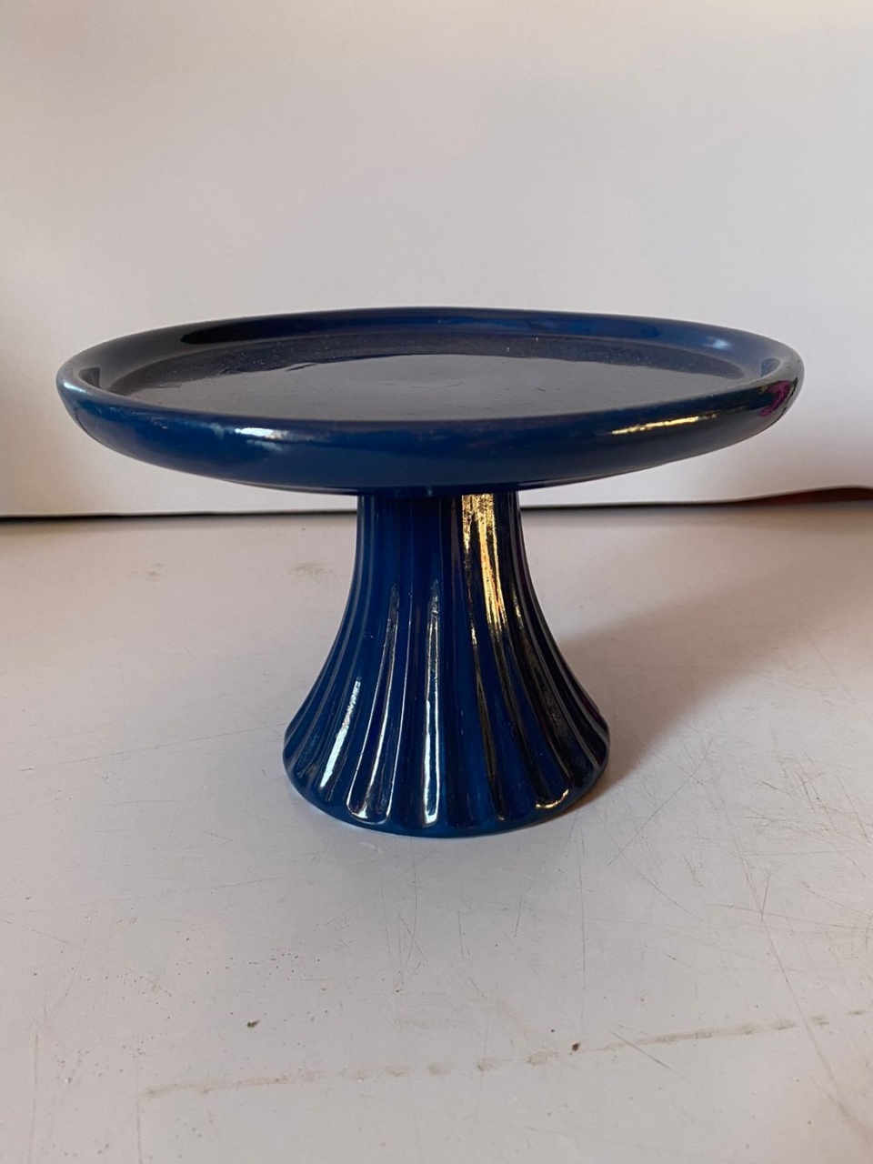 Suporte Pés Frisado M Az Esc 17X11Cm - Beck Decorações