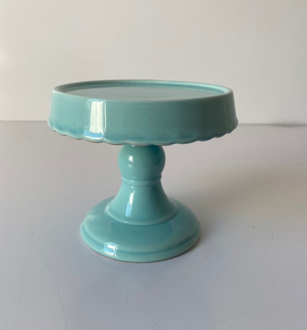 Peça Redonda Pp Pés Reto Verde Água  - Beck Decorações