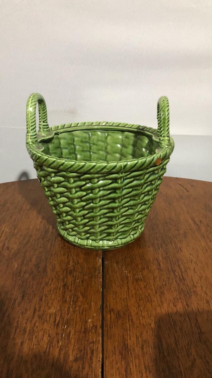 Cesta Cerâmica Vd 21X16Cm - Beck Decorações