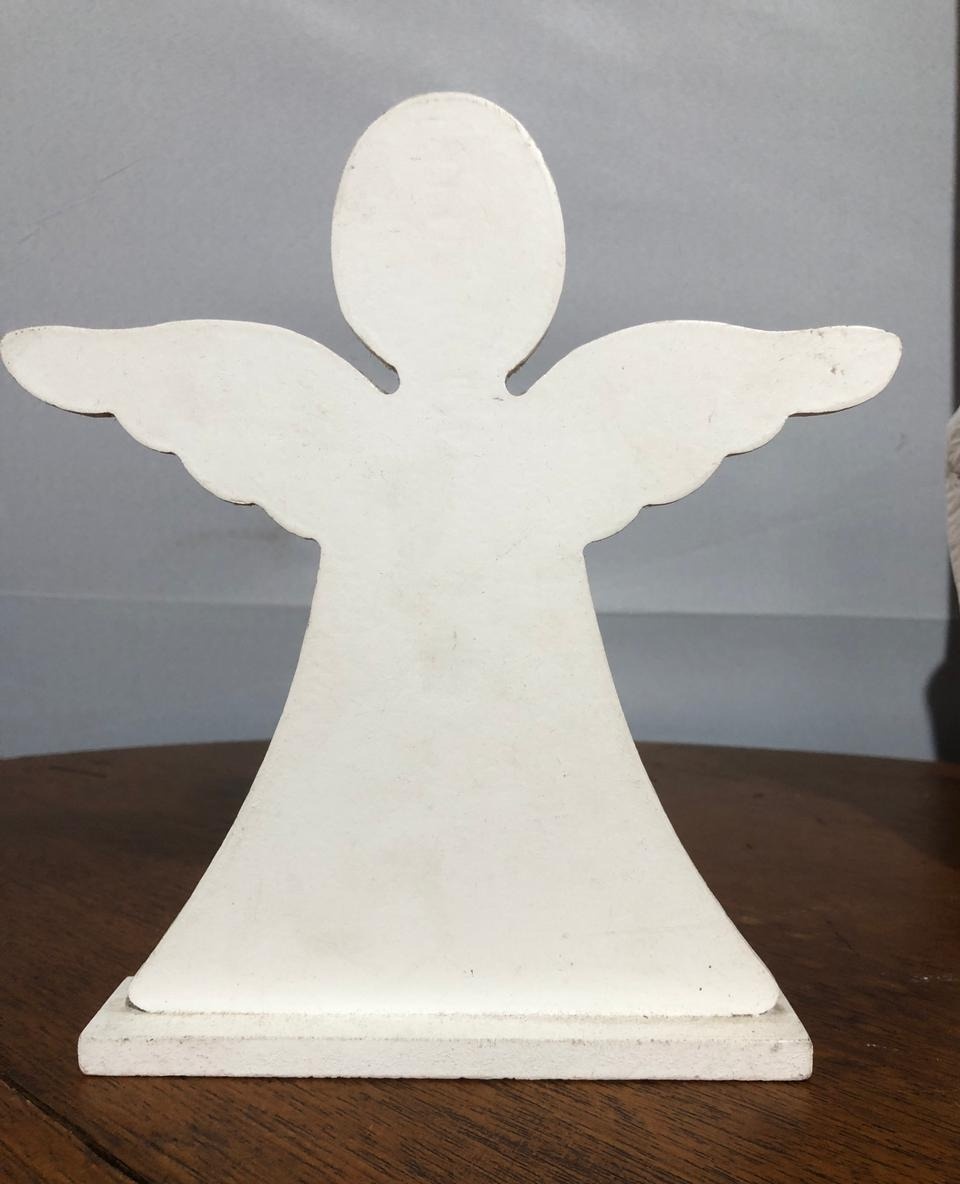 Anjo Madeira 23X21Cm - Beck Decorações