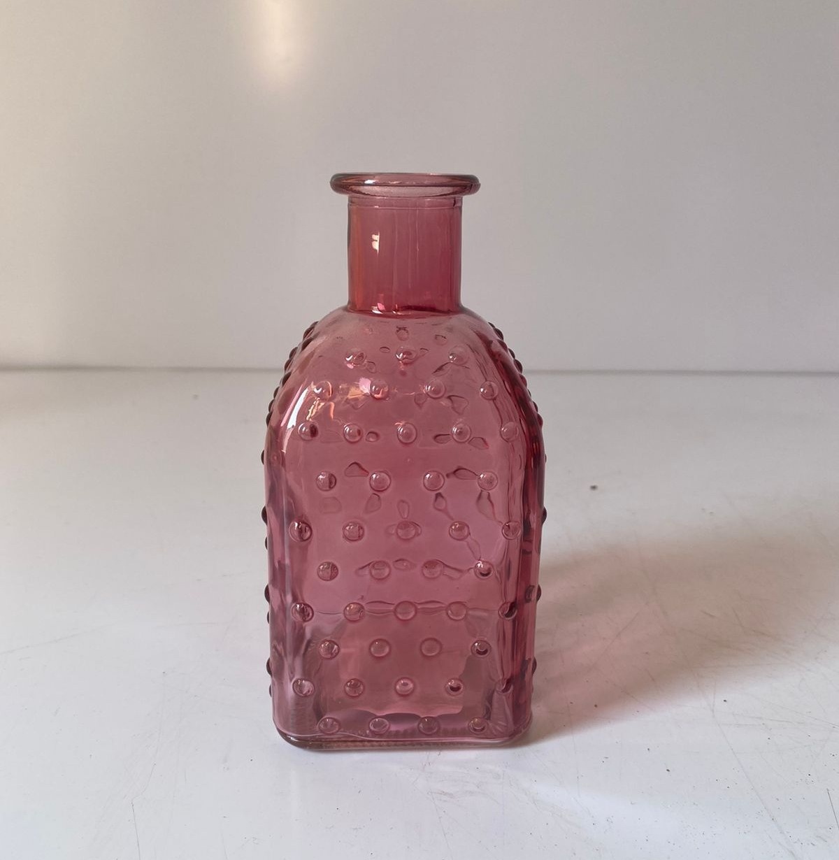 Garrafa Bolinha Cristal Rosa 3,5X14Cm - Beck Decorações