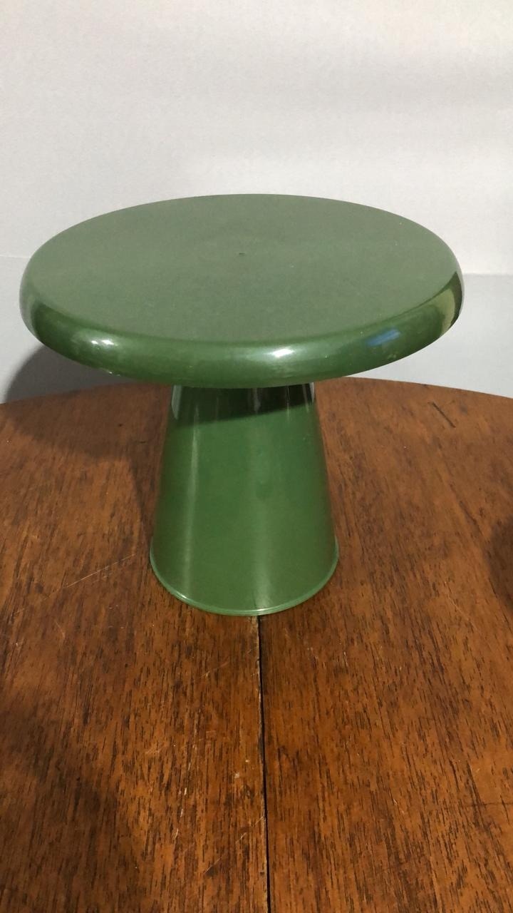 Boleira/Doce Cone Pl G Vd Musgo 22,5X20Cm - Beck Decorações