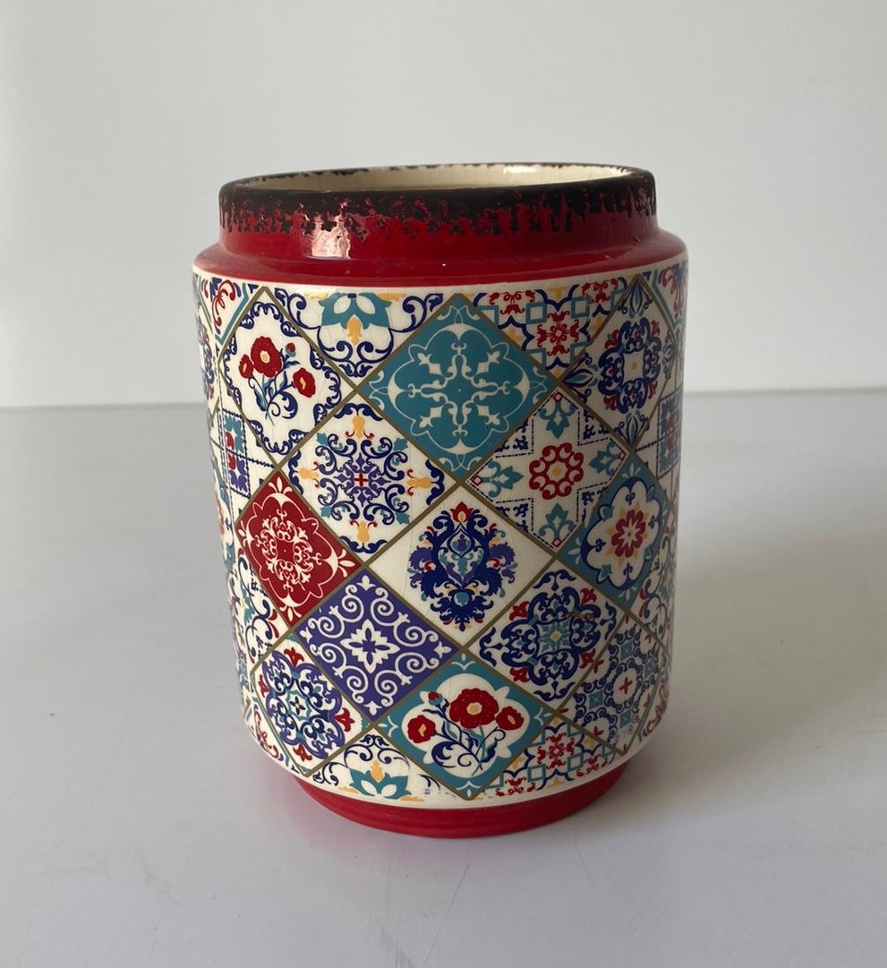 Vaso Frida Vermelho 12,5X14,5Cm - Beck Decorações