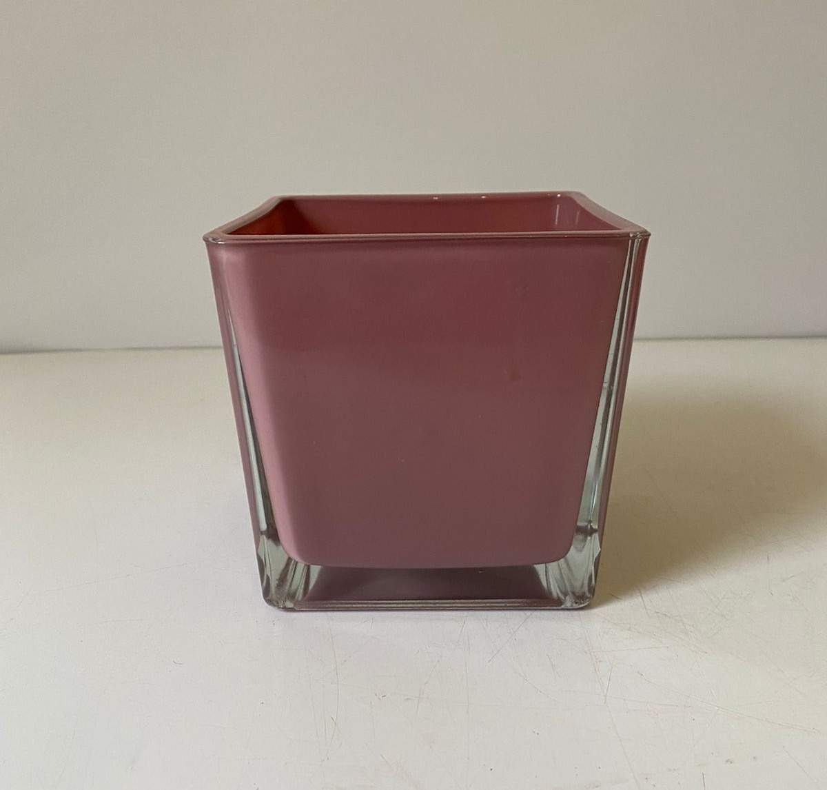 Vaso de Vidro Rosê P 12X12Cm - Beck Decorações