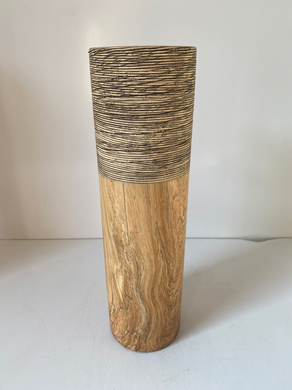 Vaso Alto Amadeirado G Bg 8X45Cm - Beck Decorações