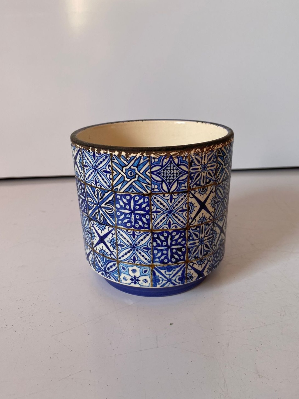 Vaso Português P Az 10X10Cm - Beck Decorações