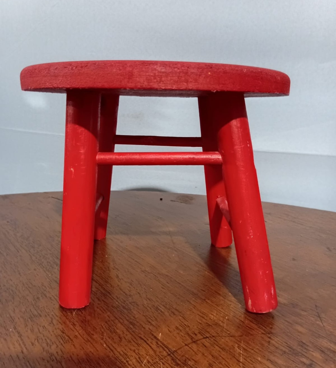 Banquinho Vermelho 21X17Cm - Beck Decorações
