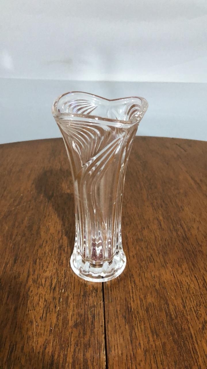 Vaso Ondas Cristal 8X17Cm - Beck Decorações