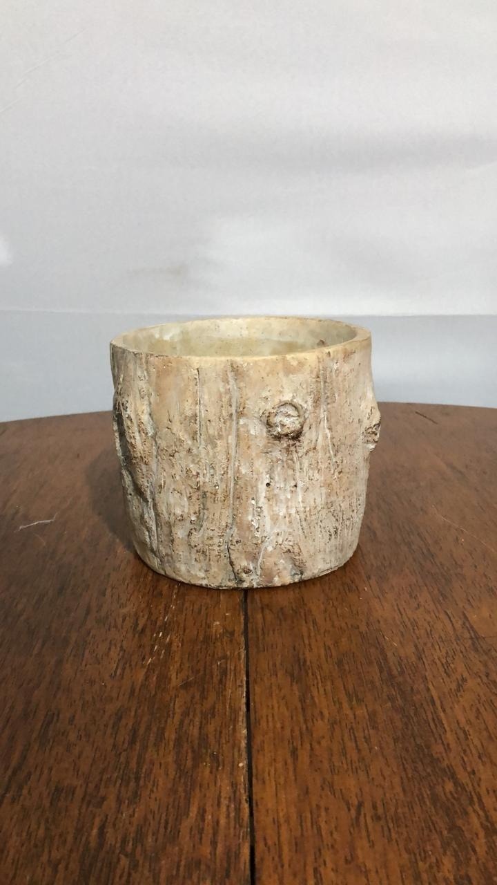 Vaso Pedra Cimento 14X12Cm - Beck Decorações