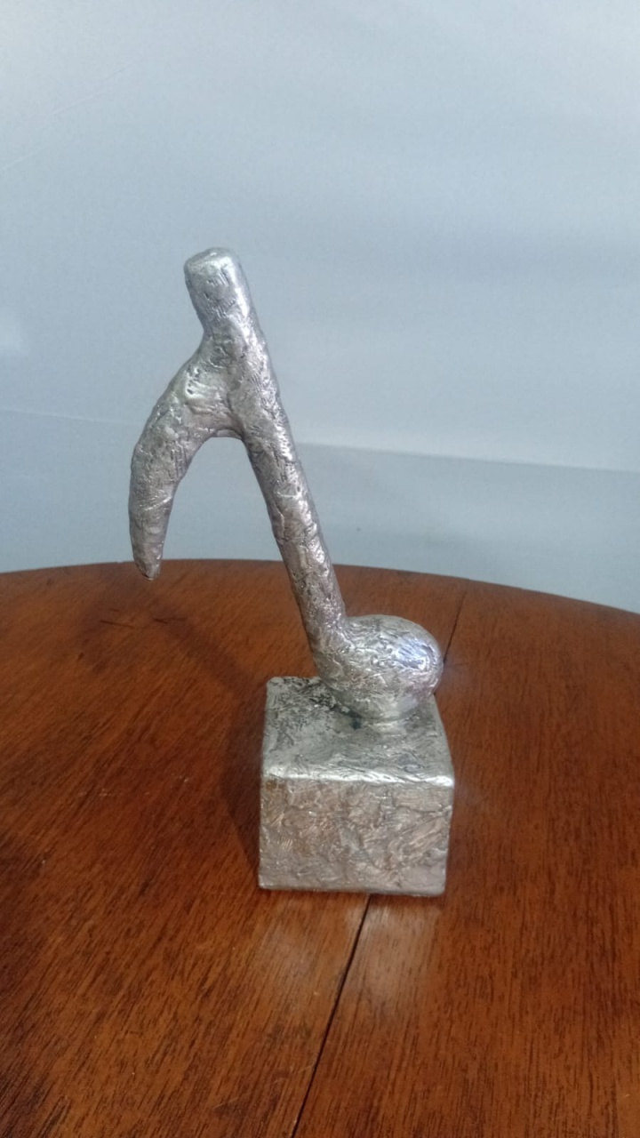 Nota Musical Prt Escovado 28X15Cm - Beck Decorações