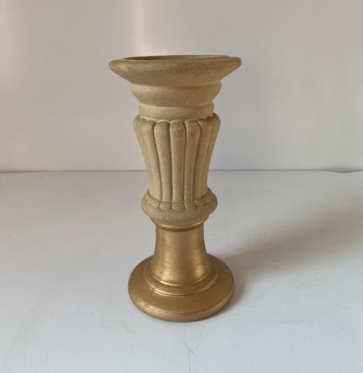 Porta Vela Fd C/ Dourado 10,5X22Cm - Beck Decorações