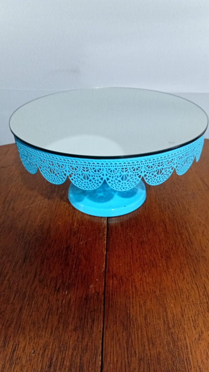 Peça Espelhada Babado M Azul Claro 25,5X15Cm - Beck Decorações